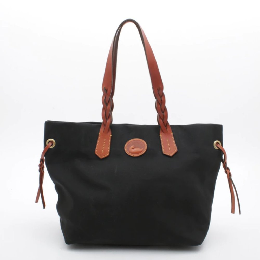 Dooney & Bourke Canvas Tote w/ Leather Handles